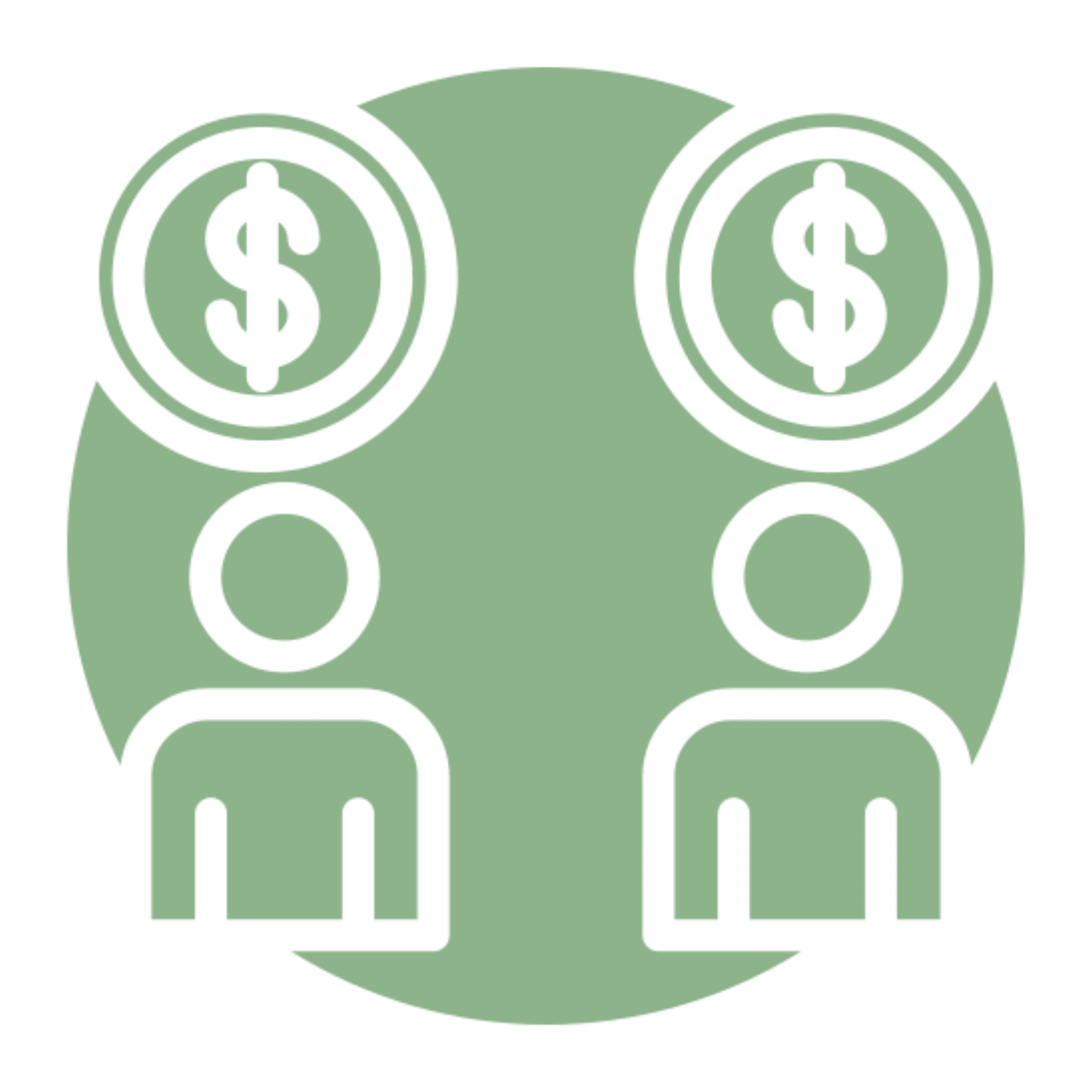 Minimalist green background with subtle circular patterns.